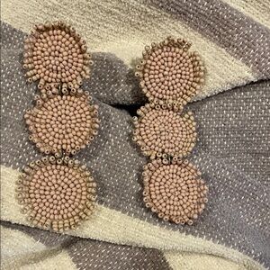 Elegant nude Beaded Earrings